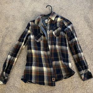 Navy and green flannel